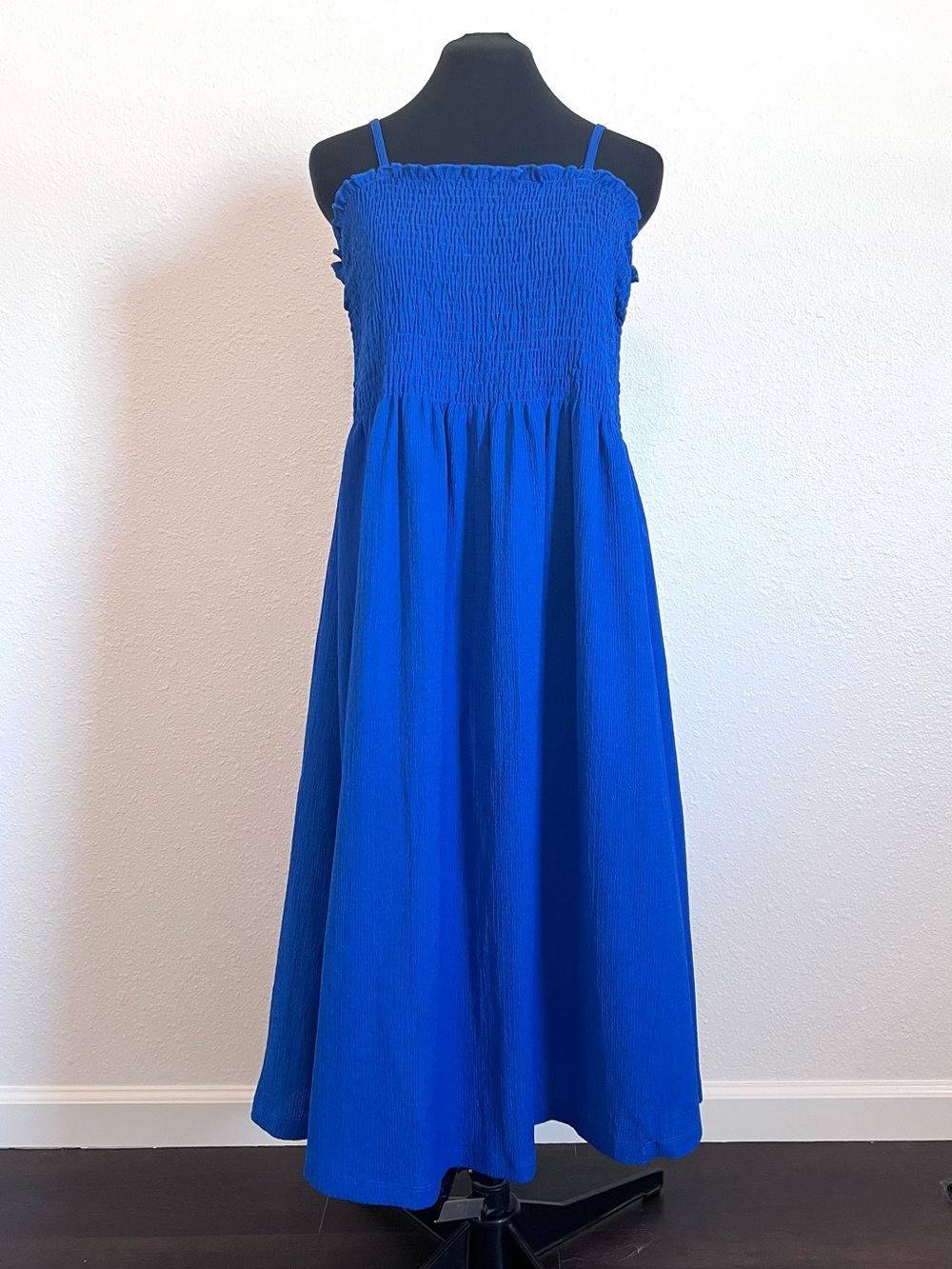 Royal Blue Smocked Maxi Dress